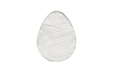 tissue paper Egg Shape on white background. Easter themed design element perfect for backgrounds, greeting cards, social media, and seasonal marketing color of 2026 year cloud white