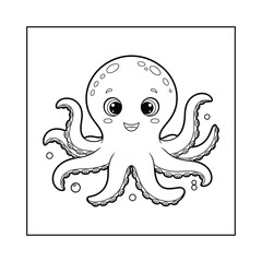 animal coloring page. animal vector,