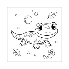 animal coloring page. animal vector,
