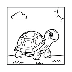animal coloring page. animal vector,
