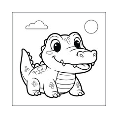 animal coloring page. animal vector,