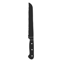 Knife bread steel silhouette