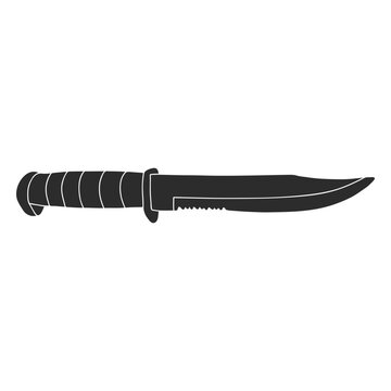 Knife combat silhouette
