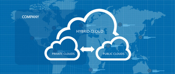 Hybrid Cloud Network Diagram: Intersection of Private and Public Infrastructure