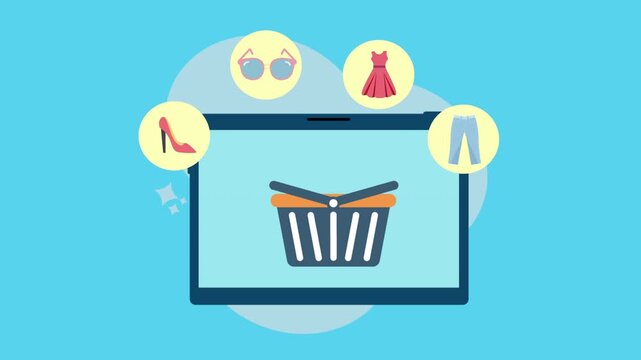 Animated E-commerce Concept for Online Fashion Shopping.