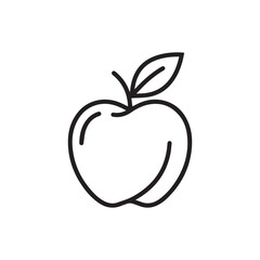 Apple Fruit Line Art Vector