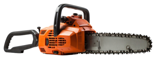 Fototapeta premium PNG Electric chainsaw tool white background equipment.