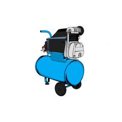Air Compressor Vector Illustration