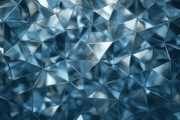 Blue Ice Crystal Fantasy Shards Texture with Frozen Abstract Surface and Sharp Fractured Design