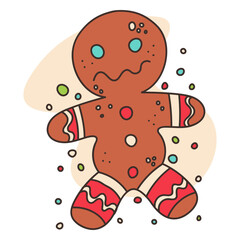 Gingerbread man cartoon