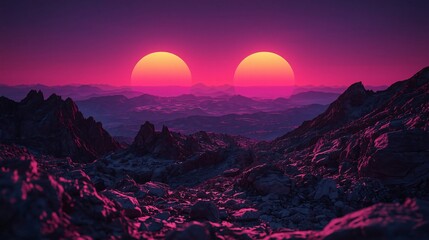 Twin Suns Over Alien Wasteland