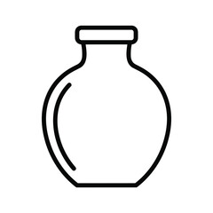 Minimalist Outline Vase Icon
