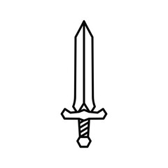 Fantasy Sword Outline Icon