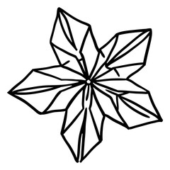 Origami flower stroke