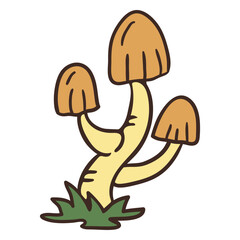 Tall fungus illustration