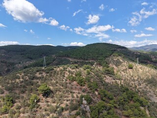 Fototapeta premium Aerial view of beautiful landscape