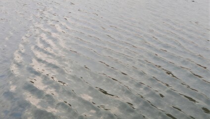 Obraz premium Ripples in the Sand - A Textured Seascape at Low Tide.