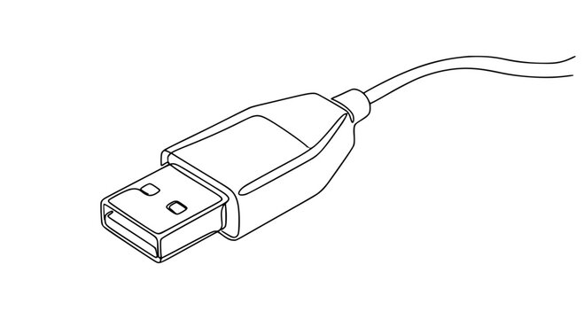 usb cable vector