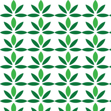 A seamless pattern or design of green leaves
