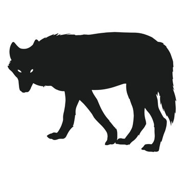 Wolf circling silhouette