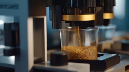 A camera lens cleaning capsule releasing a gentle mist inside a sealed chamber, photographers watching through glass as sensors calibrate — professional gear care, optical maintenance, and