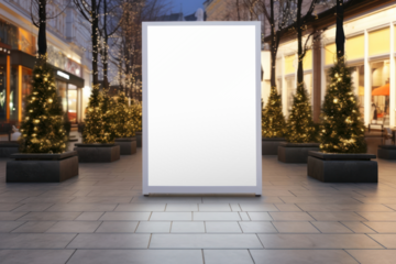 Outdoor holiday advertisement mockup, transparent design