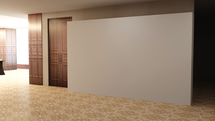 Mockup for press wall, pop up. Template. Blank wall. Blank mock-up box product isolated.	
