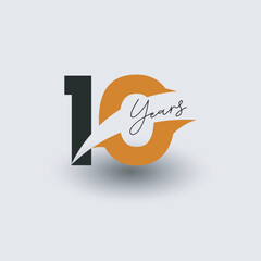 10 Year anniversary template design