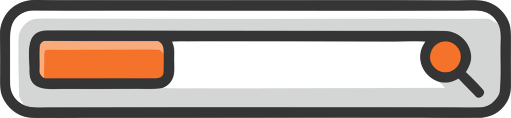 Obraz premium Clean outline simple search bar ui element for web and app design