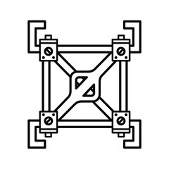 Drone Frame Structure Outline Icon