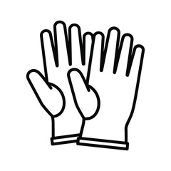 Pair of Protective Gloves Outline Icon