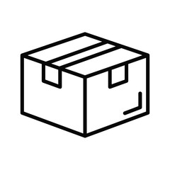 Cardboard Delivery Box Line Icon