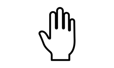 hand sign isolated on white