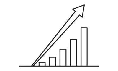 business graph with arrow