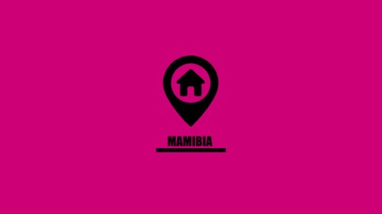 Namibia Location Pin Icon with House Symbol and Country Name map marker house icon.