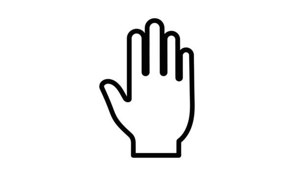 hand sign isolated on white