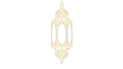 Elegant golden lantern illustration on black background for ramadan and islamic designs