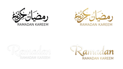 Elegant ramadan kareem greetings with arabic calligraphy and modern typography on black