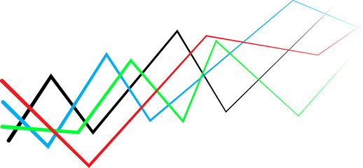 Multiple data trends Transparent Background