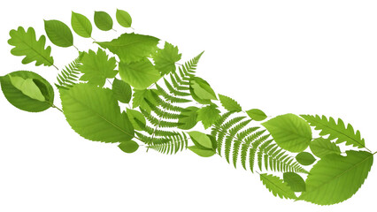 Ecological footprint concept green leaves forming a footprint on a black background