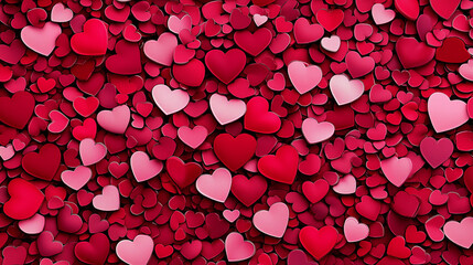 A romantic red hearts background, perfect for conveying love, Valentine’s Day social media posts, and heartfelt messages