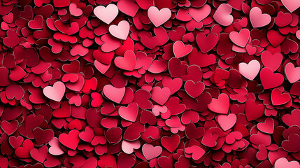 A romantic red hearts background, perfect for conveying love, Valentine’s Day social media posts, and heartfelt messages