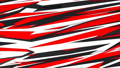 Obraz premium Dynamic Red White Black Abstract Geometric Pattern Background.