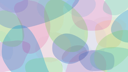 Fototapeta premium Abstract background of overlapping translucent organically shaped pastel blobs