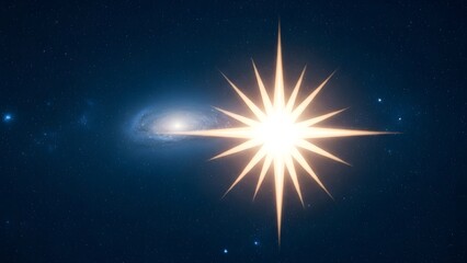 Bright star reflecting over tranquil ocean at night