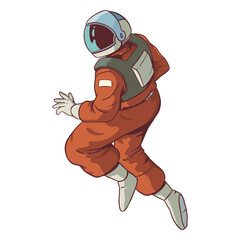 Stout astronaut pose colored