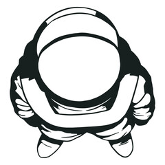 Top view astronaut drawn cool © Vexels