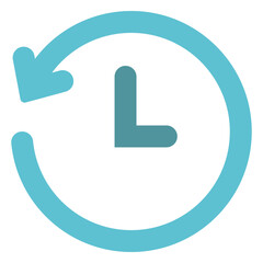 Around the clock flat icon