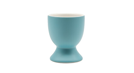 Minimalist Light Blue Ceramic Egg Cup with Glowing Outline