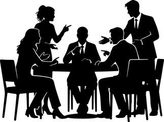 Black Silhouette Meeting of Five